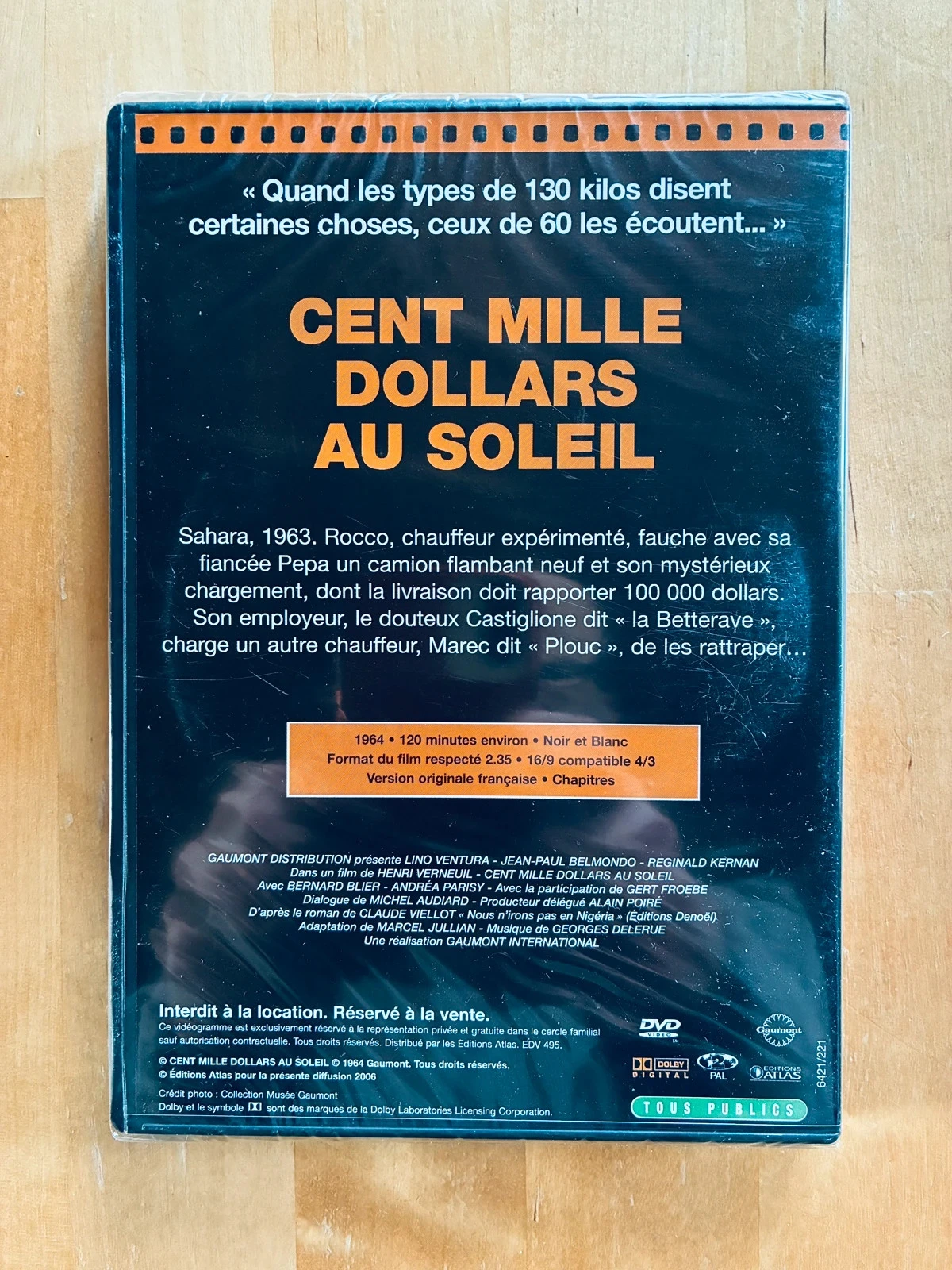 DVD Cien Mil Dólares al Sol Jean-Paul Belmondo Lino Ventura. – photo 2